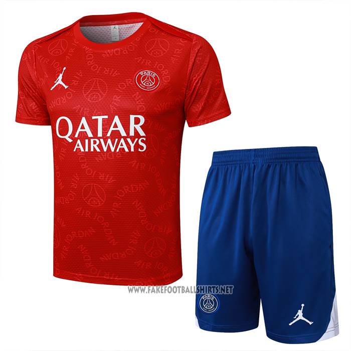 Tracksuit Paris Saint-Germain Jordan Short Sleeve 2024-2025 Red - Shorts